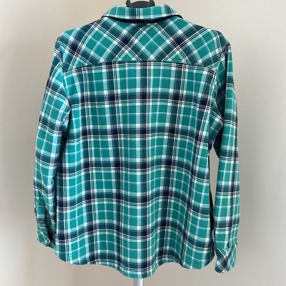 Orvis button down shacket shirt jacket plaid women XXL front pockets lined - Picture 7 of 11